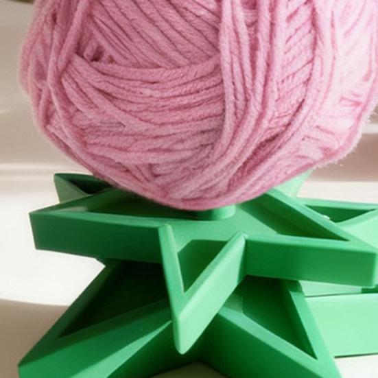 Tığ Örgü Örgü İçin İplik Tutucu 3D Baskılı Yıldız Şeklinde İplik Spineri Dönen İplik Yumağı Dağıtıcı Standı Tığ Örgü Severler İçin