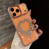 For iPhone 17 Pro Max Luxury Diamond Phone Case Women Girl's Love Heart Cover For iPhone 16 15 14 13 Pro Max Plus Clear Cover