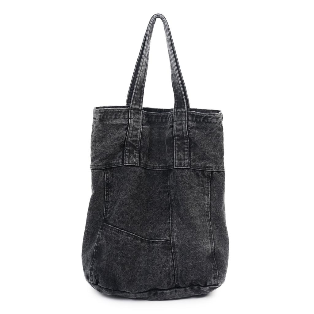 New Zipper Solid Color Denim Casual Youth Backpacks Interior Compartment Simple Handbags On Sale Large Capacity Women's Bags