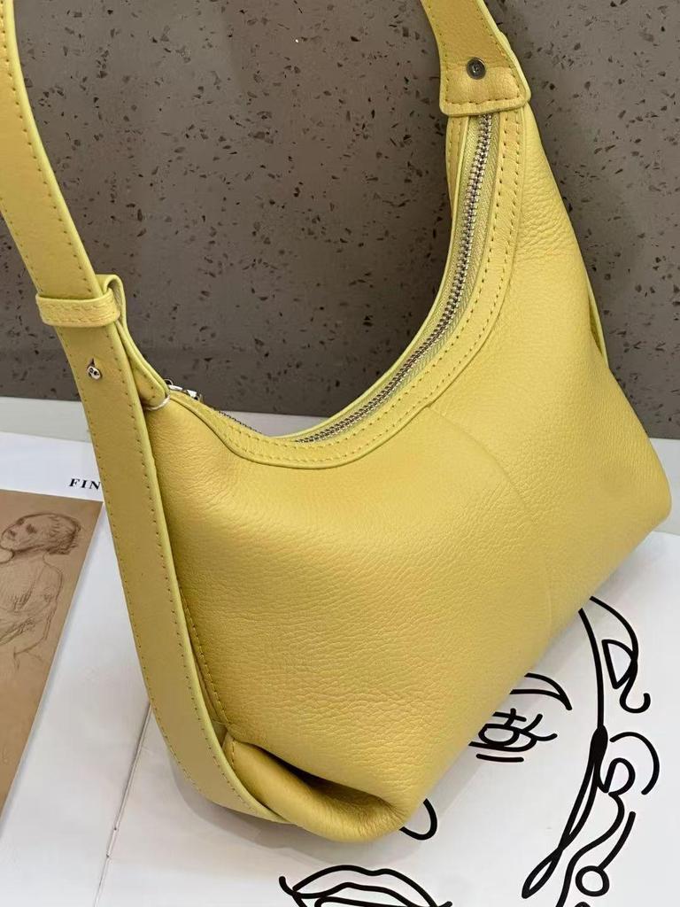 Borsa a tracolla a forma di raviolo in vera pelle: Moda Donna 2025 Monospalla & Portatile