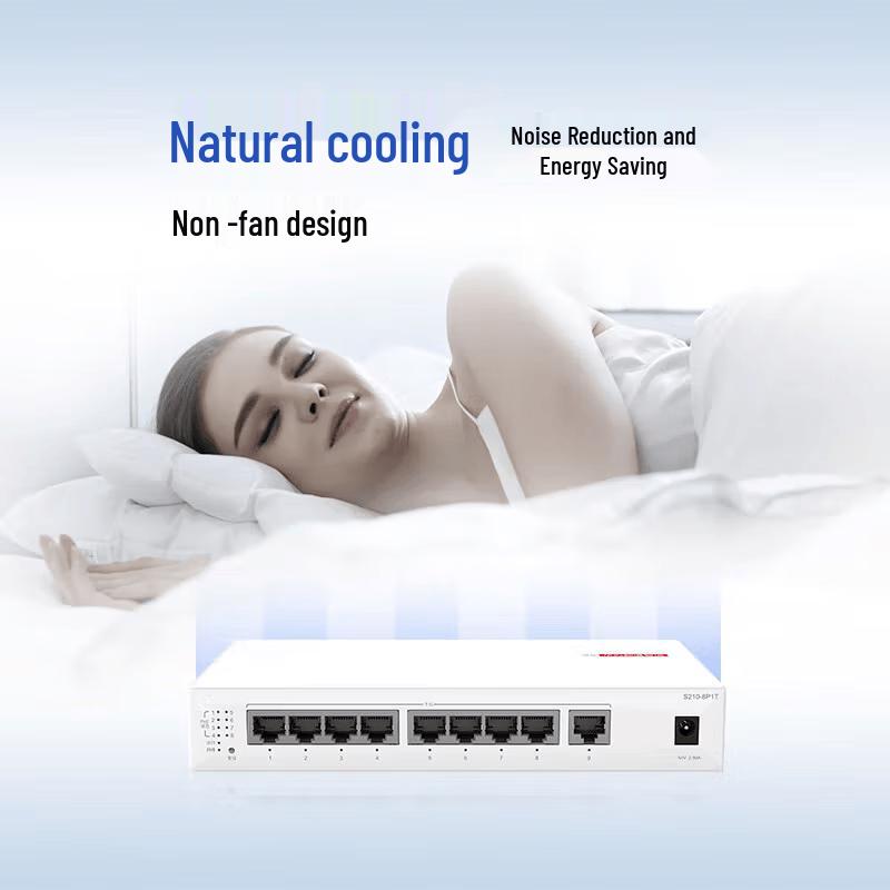 Huawei Kunling S210-8P1T Gigabit PoE Web-Managed Desktop Switch CN Plug (adapter Included)