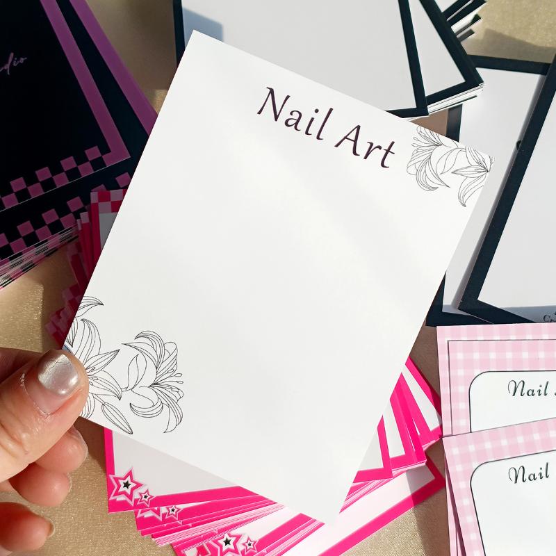 20 Folhas Unhas Postiças Pressionáveis Fundo Cartão Borboleta Adereço para Foto Feito à Mão Dicas de Arte para Unhas Postiças Exibição Cartão de Apresentação Ferramentas de Manicure