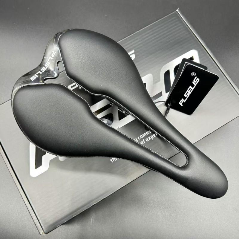 High Cushioned Bike Saddle With Hollow Ventilation Mountain Road Bicycles Nylon Base Chromoly Steel Rails