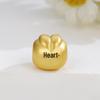 Sterling Silver 999 Little Rabbit Steamed Bun Beading Accessories for Handmade Jewelry