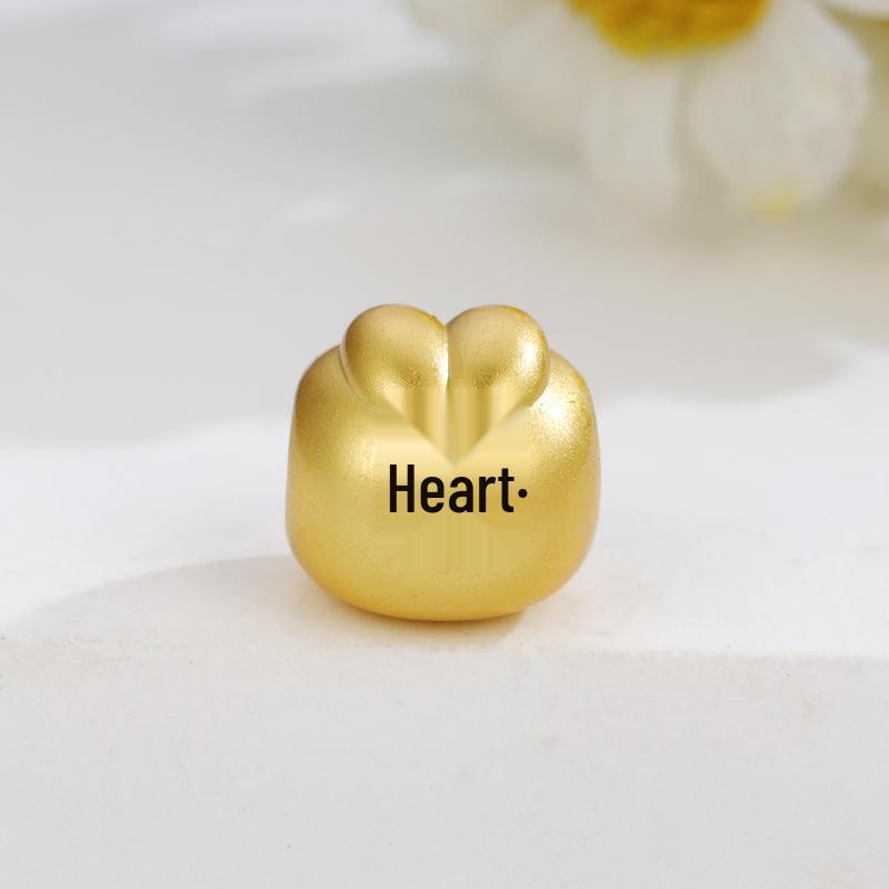 Sterling Silver 999 Little Rabbit Steamed Bun Beading Accessories for Handmade Jewelry