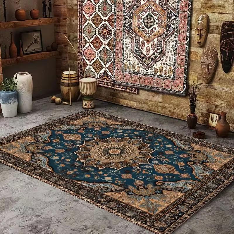 Retro-ethnische Teppiche, türkischer Perserteppich für Wohnzimmer, Nachttisch, Schlafzimmer, Vintage-Bodenmatte, Eingang, Fußmatte, Teppich, großer Teppich