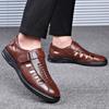 Zapatos de Verano de Cuero para Hombre Moda Huecos Zapatos de Vestir Casuales de Negocios Mocasines Zapatos Sociales para Hombre