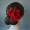 Korean Rose Lace Bridal Hair Clip - Women's Flower Performance Accessory