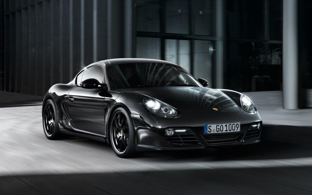 

обои-постер Porsche Cayman S Black Edition 2011 года с Characro 603 мм x Архитектурные обои в стиле Made in Wall Painting чёрный