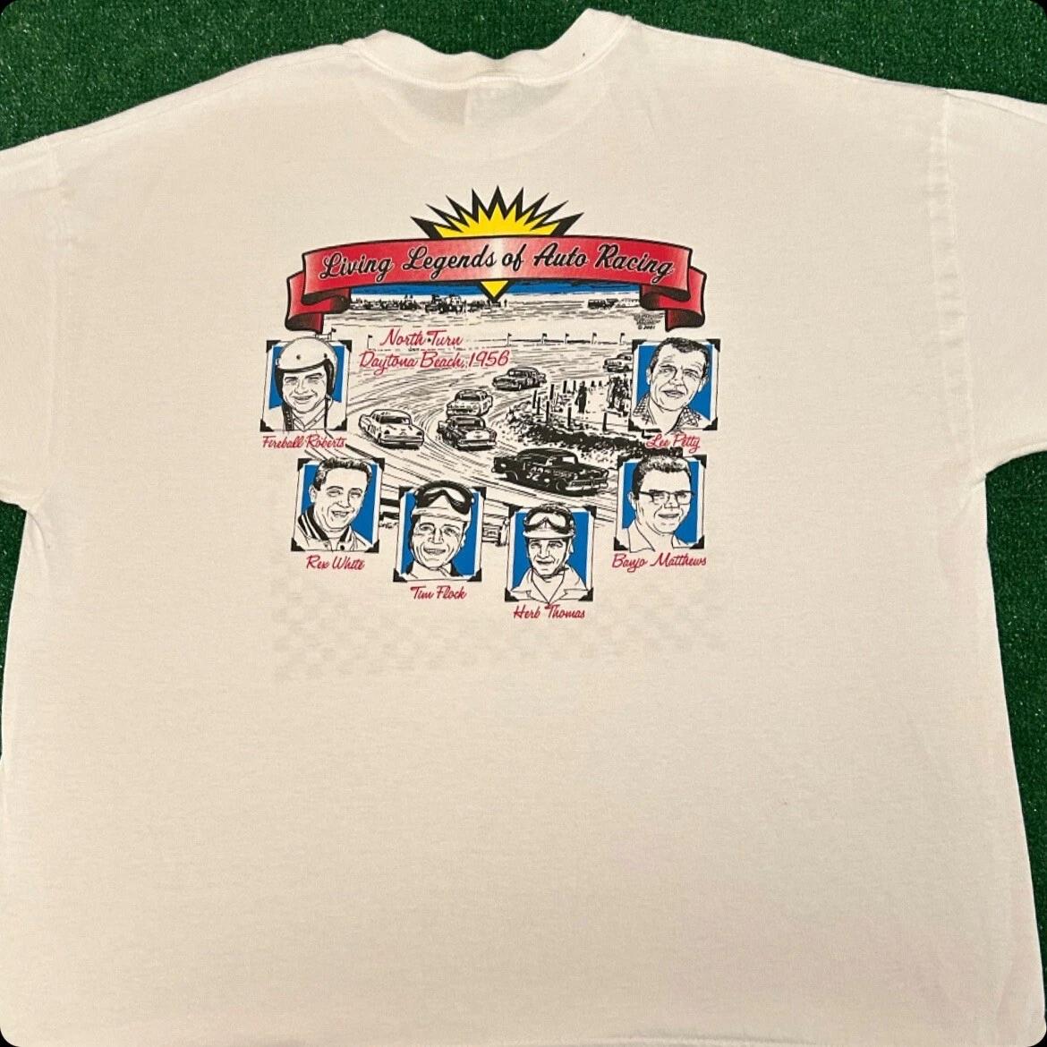 Vintage 90s Daytona Beach Speedway Nascar Auto Racing Legends 2001 VTG Shirt XL XL