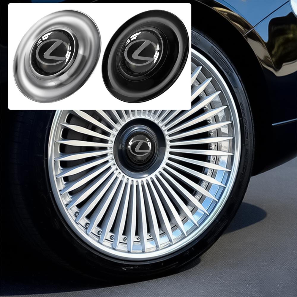 AAOU1 3D Floating Car Wheel Hub Center Cap Badge Covers Sticker Emblem Accessories for Lexus GS LC RC RX UX NX CT200h F Sport ES LS IS