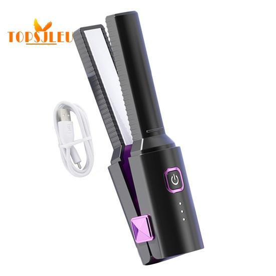 Tragbarer kabelloser Haarglätter, 30 Sekunden schnelles Aufheizen, Styler mit doppeltem Verwendungszweck, Aufladen über USB, automatische Abschaltung, kabelloser Verbrühungsschutz, Reise-Haarstyler