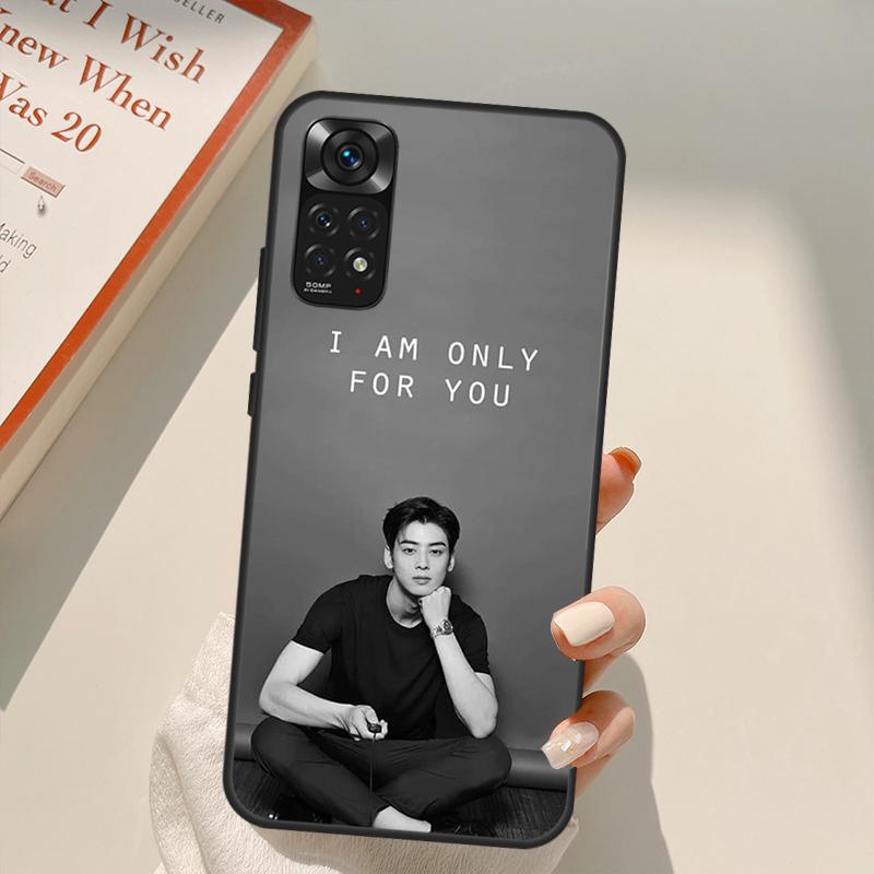 Cha Eun Woo Korean Actor Singer Case For Xiaomi Redmi Note 10 8 9 11 Pro 8T 9S 10S 11S Redmi 10C 9C 9A 9T K50 K40 Gaming