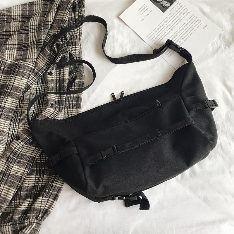 Youth Fashion Diagonal Crossbody Bag Ladies Large Capacity Canvas Handbags Shoulder Bag Solid Color Women Girls Messenger Bags 1864₽