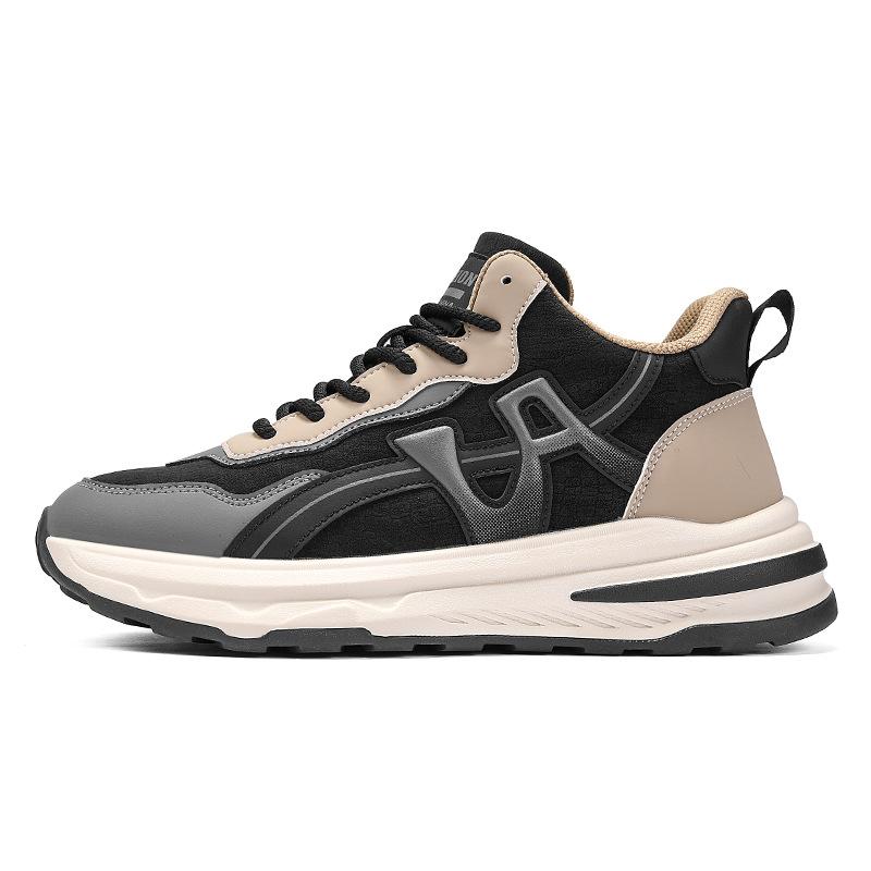 

Light luxury high-quality dad shoes autumn and winter new lightweight and breathable Forrest Gump shoes soft-soled outdoor sports and leisure trendy 39 чёрный