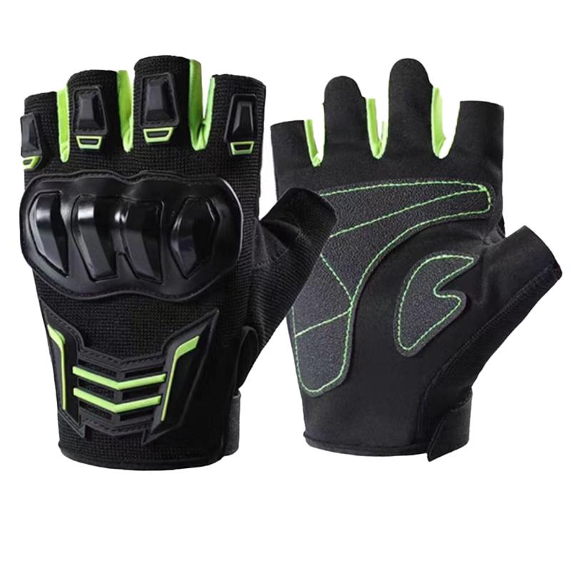 Bituozhe Unisex Hard Shell Half-Finger Cycling Gloves