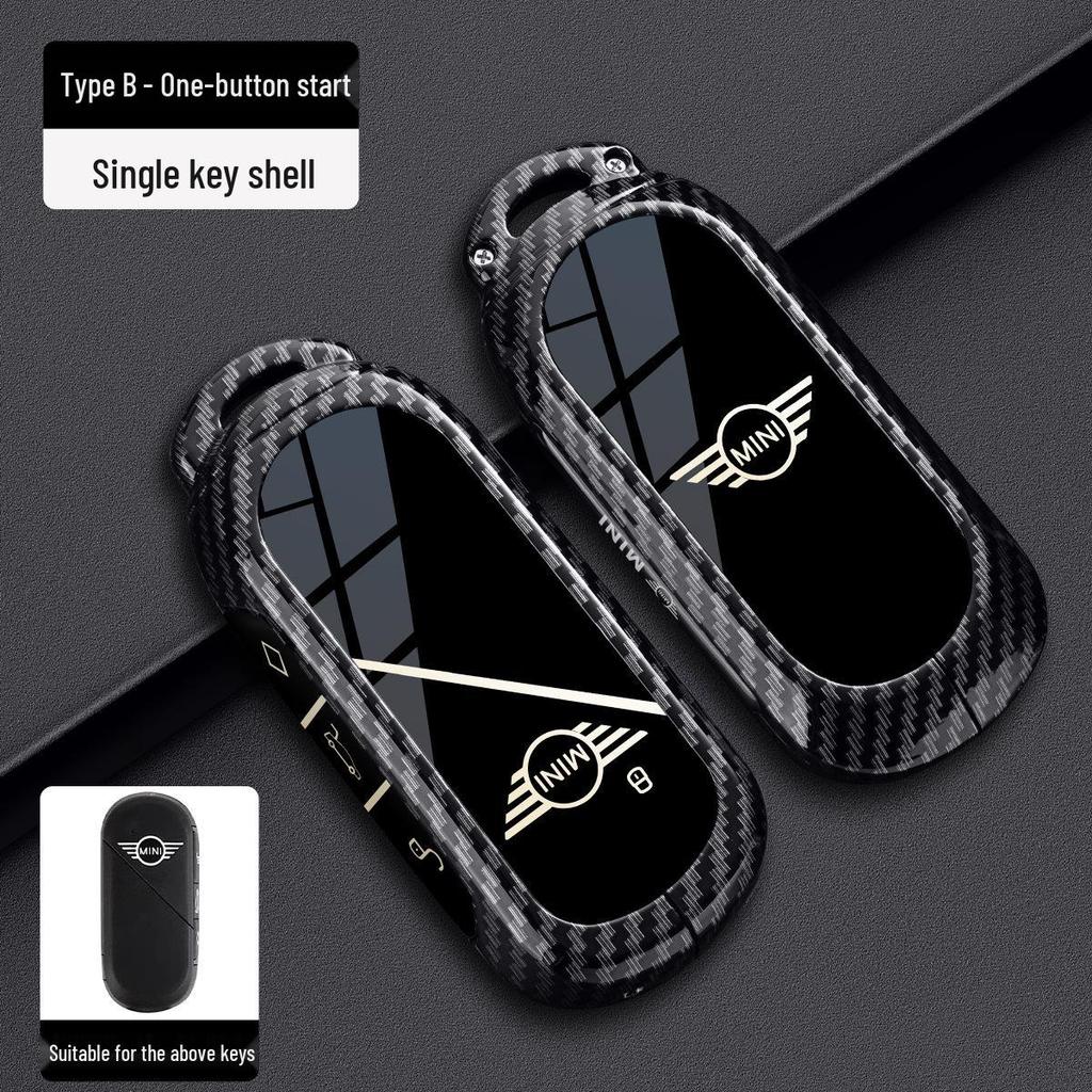 BMW Mini Key Case for Countryman and Cooper (Models F54, F55, F56, F60) - Carbon Fiber Metal Shell