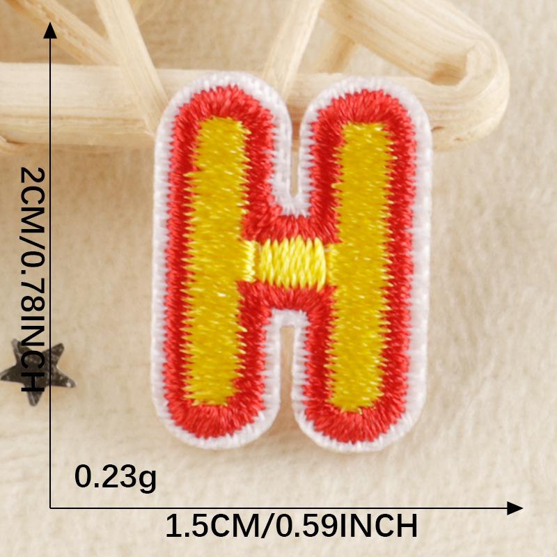 A-Z Embroidery Sticker Cartoon Original English Patch Clothing Accessories Badge Accessories Ironing < Unk > < Unk > Wappen Cloth Sticker