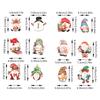 (12 Pcs/pack)Christmas Wooden Faceless Person Pendant Wooden Hanging Tag Painted Chip Children's Cartoon Holiday Decoration