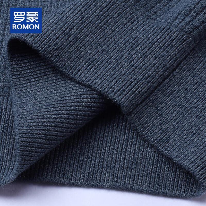 ROMON Men's 100% Pure Wool Round Neck Sweater