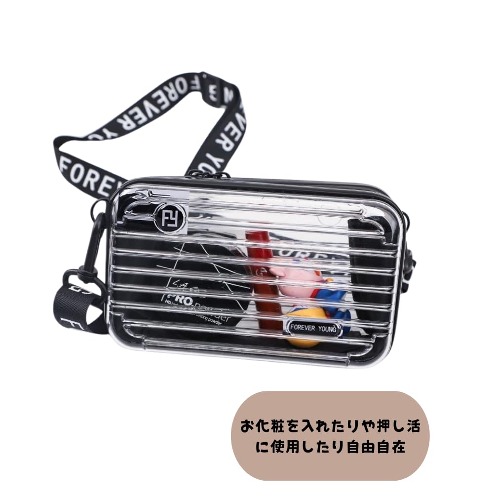 MANATAS Suitcase-Style Shoulder Bag with a Pop Logo and Colorful Design, Small Multi-Case Carry-On Pouch, Lightweight Hard Case, Smartphone Pouch,
