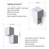 Square Three-dimensional Wall Lamp LED Bedside Lamps Hoom Decor Fixture Living Room TV Background Night Lantern Hotel Corridor