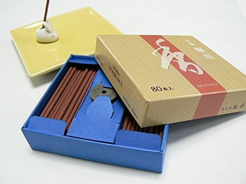 Meiko Horin Shoyeido Räucherstäbchen, Horin Horikawa ST Wertpackung mit 80 Stäbchen und einfachem Räucherstäbchenhalter #210224