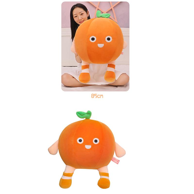 Orange Doll Plush Toy Happy Fruit Plush Pillow Soft Stuffed Food Plushie Kids Gift