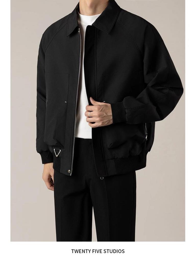 Men's Trendy Flight Suit: Spring/Autumn Versatile Lapel Jacket