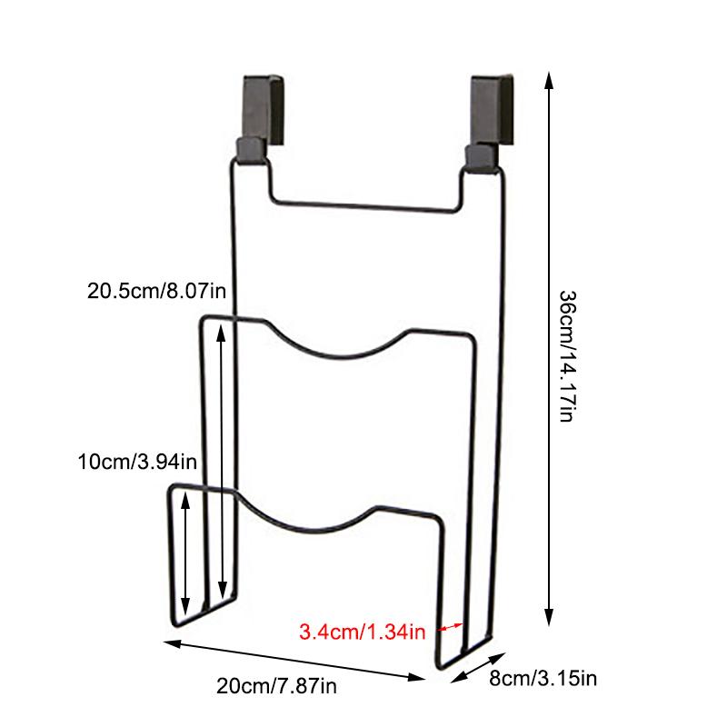 Hanging Pot Lid Rack for Cupboard Door Cutting Board Storage Shelf Kitchen Organizer Pan Cover Shelf Towel Hanger Storage Holder