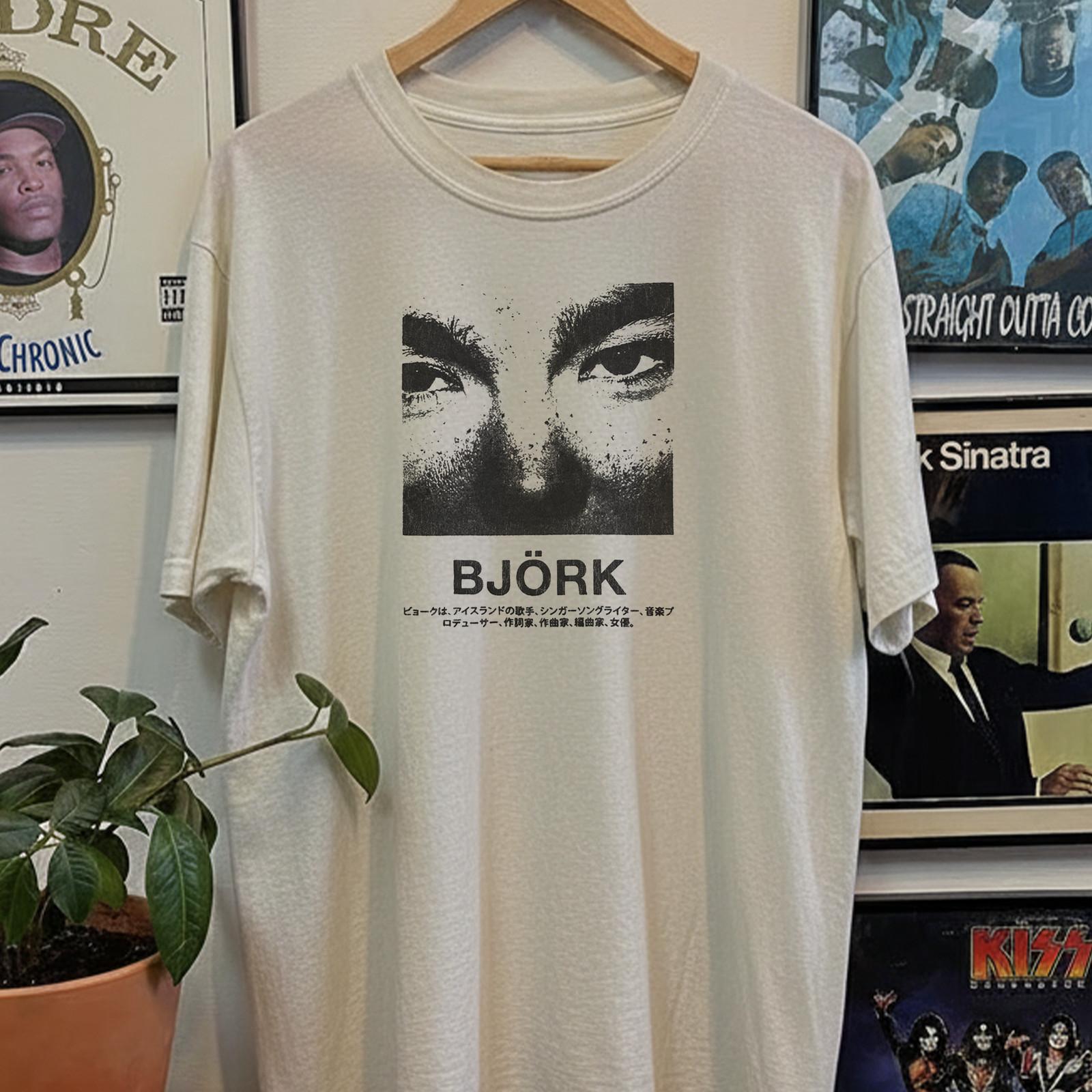 90s Bjork Aged T-Shirt White XL S
