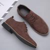 Scarpe Eleganti da Uomo Vera Pelle 2026 PU Scamosciato Casual Uomo Designer Sociale Uomo Nero Business Lusso Uomo Matrimonio Estate Uomo