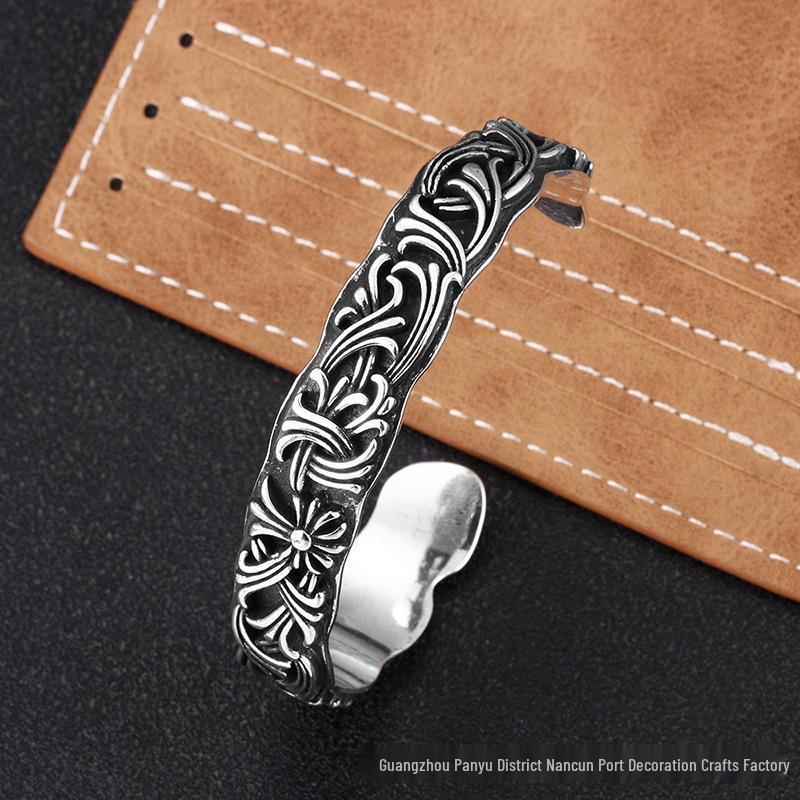 

Ретро браслет Crocs с открытыми звеньями, состаренный - Европейский и американский стиль, ручные украшения