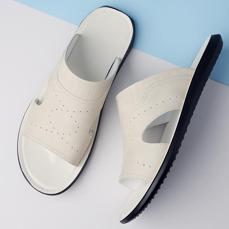 Summer Soft Slides Simple Leisure Walk Slippers for Men Lightweight Anti Slip Half Drag Beach Shoes Quick Dry Wading Aqua Shoes
