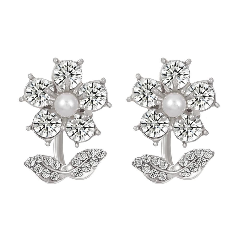 Boucles d'oreilles élégantes en zircon: Design de moulin à vent en diamants colorés pour femmes