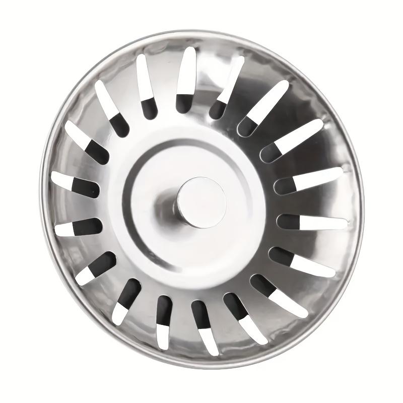 Stainless Steel Kitchen Sink Strainer & Stopper - Polished Waste Plug with Hair Catcher for Bathroom and Kitchen Drain Protection