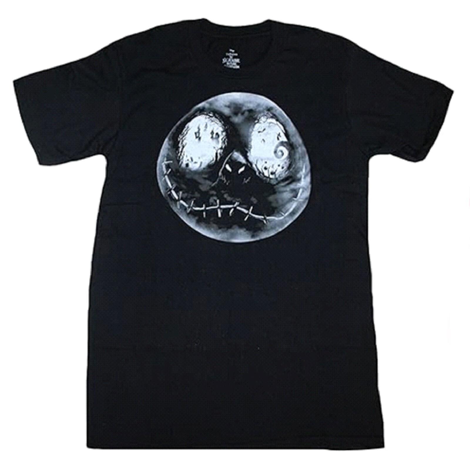 Nightmare Before Christmas Jack Moon Face Men s Black T-Shirt NWT XL