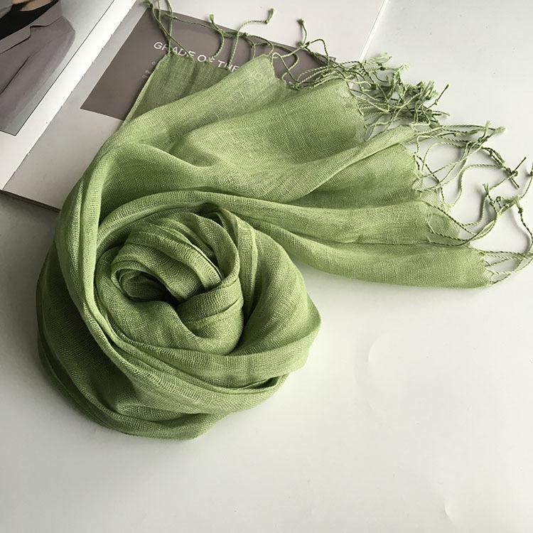 South Korea Dongdaemun Light Linen Scarf, Solid Color Sunscreen Scarf, Source
