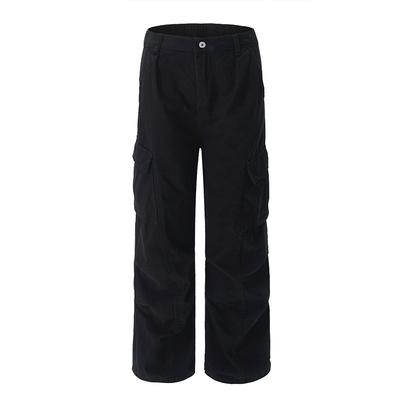 Folding Overalls Men's Straight Loose Cotton Street Casual Pants