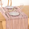 1/5PCS Gauze Cheese Table Runner Boho Rustic Farmhouse 40x270cm for Wedding Party Baby Shower Birthday Home Decor Holiday Decora