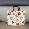 50piece Coffee Flower Clothing Storage Bag Thick Plastic Hand-held Shopping Bags Gift Packing For Children's Clothing Tote Pocke