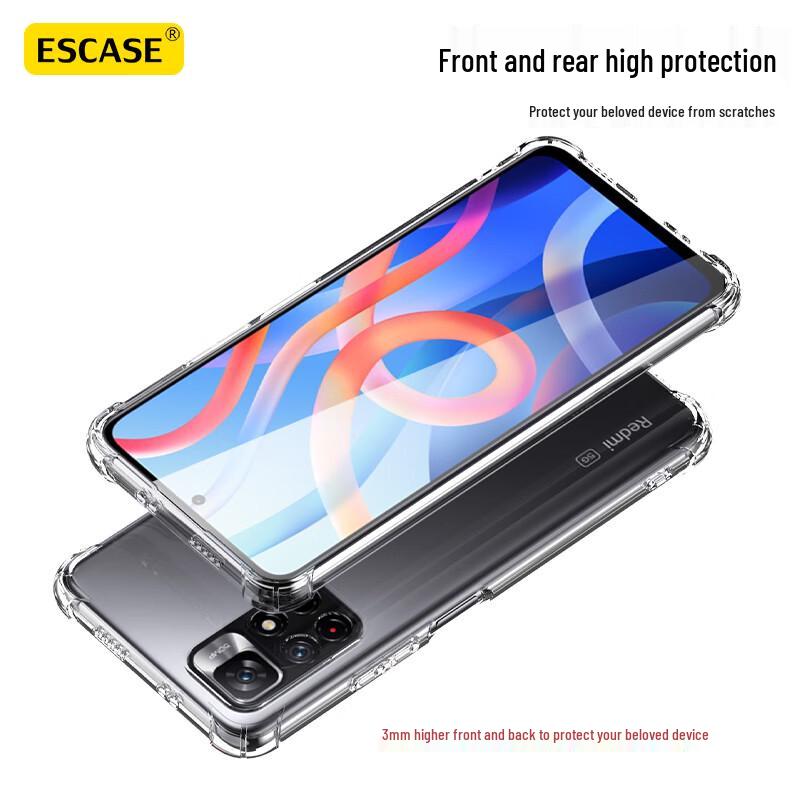ESCASE Clear Anti-Drop Silicone Case for Redmi Note 11 5G