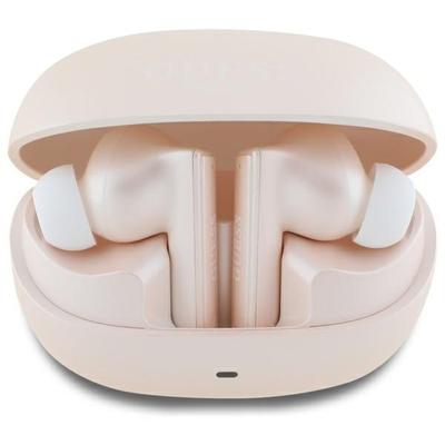Guess Bluetooth Headphones Gutwst88Mctgp Tws + Docking Station Pink/Pink Capsule Printed Logo