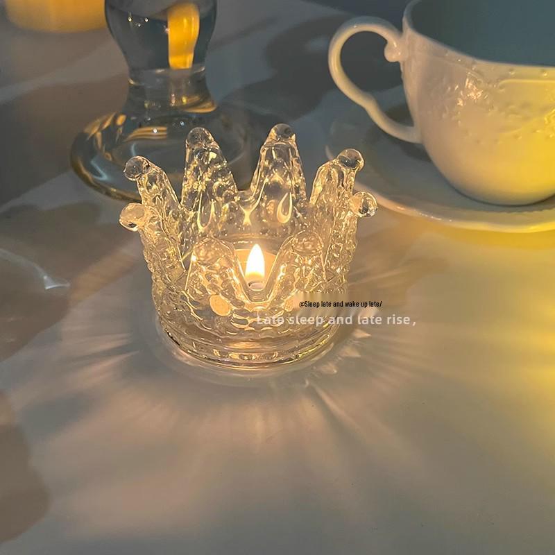 Luxury Crystal Glass Candlestick for Elegant Candlelight Dinner Atmosphere