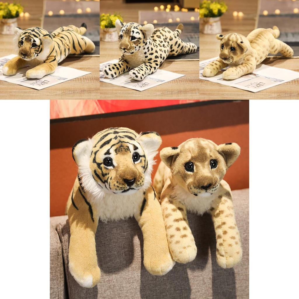 Adorable Plush Lion Tiger Leopard Stuffed Animal Toy For Kids Soft Cuddly Gift
