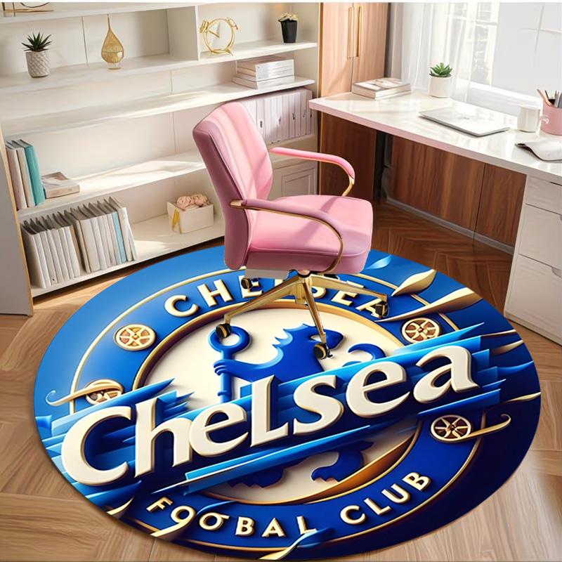 football club.C Print Round Rug, Washable Floor Carpet, For Entryway Dorm Laundry Room Office Study, Home Decor Birthday Christmas Gift