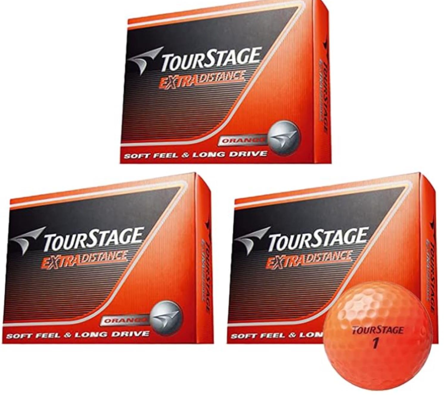 

Bridgestone Tour Stage Extra Distance Golf 3 Dozen Tea Set Balls, (36 Balls) + (Orange) оранжевый