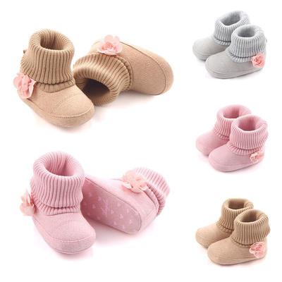 Baby Girl Newborn Flower Warm Snow Boots Shoes Toddler Infant Soft Shoes Booties