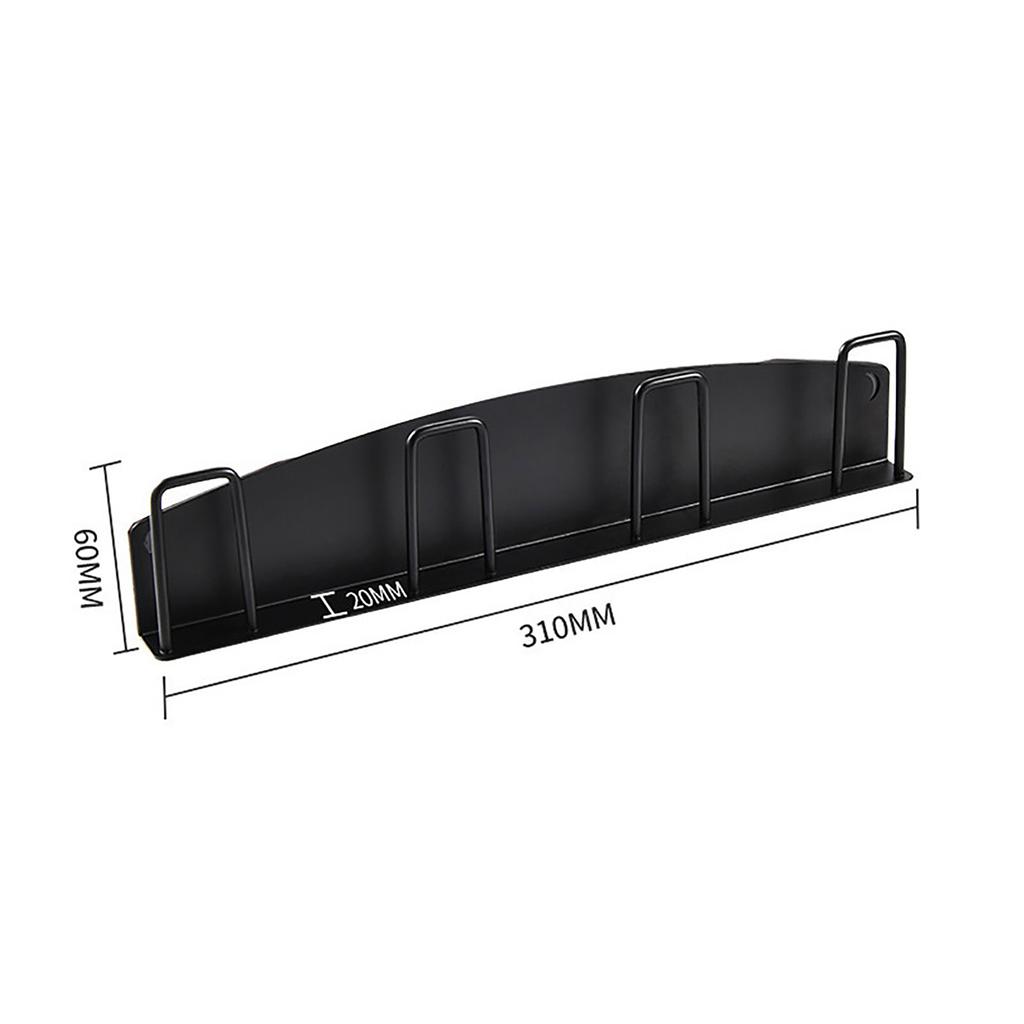 4 Cups Wall Mounted Mug Holder Magnetic Cup Hanging Rack No Drilling Cup Drying Stand for Kitchen Bathroom Living Room
