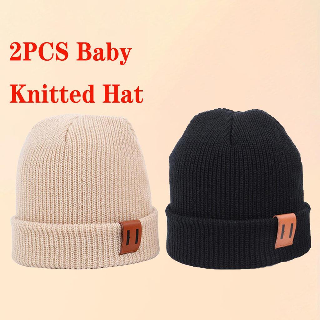 1/2/3 Pcs Knitted winter baby Hats for kids Keep Newborn Infant Beanies for Boys Girls baby accessories newborn